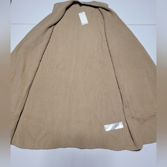SPLENDID JULIET Sweater Open Front Sleeveless Knit Long Cardigan Tan XS New - Picture 9 of 11